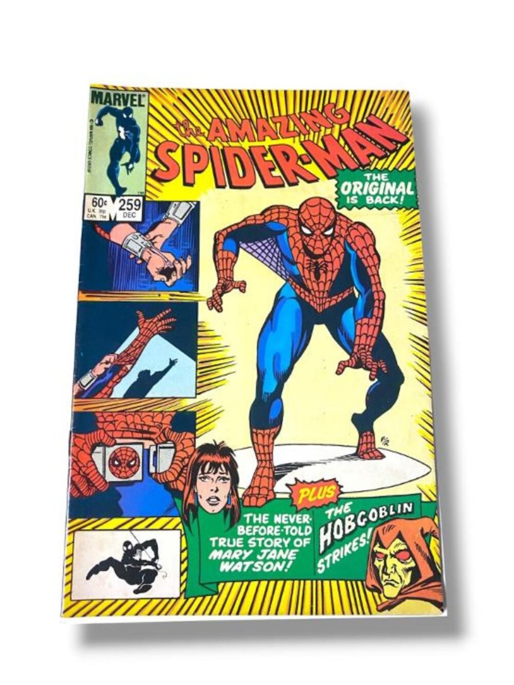 Amazing Spider-Man 259 NEWSSTAND Key Black Suit MJ Origin 6/26